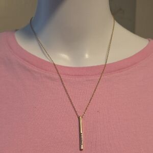 Elegant Gold Bar Pendant Necklace